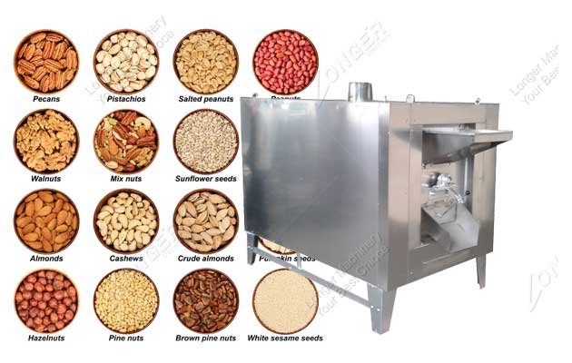 almond hazelnut groundnut nut roasting machine